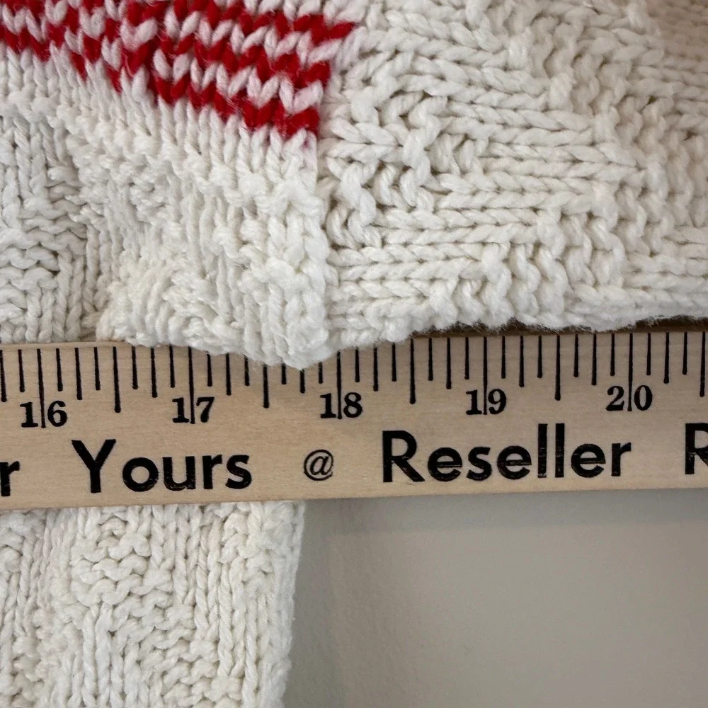 American Eagle Sweater Mens S Grandmacore Vintage Striped Textured Knit Cotton